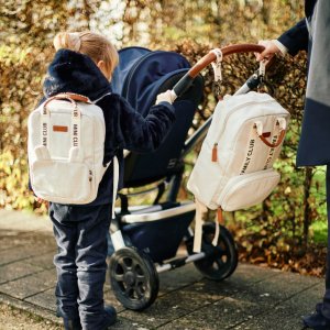 Sac à dos enfant mini club signature canvas off white Childhome