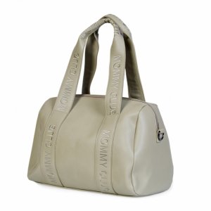 Sac à langer mommy club signature simili cuir vert Childhome