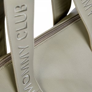 Sac à langer mommy club signature simili cuir vert Childhome