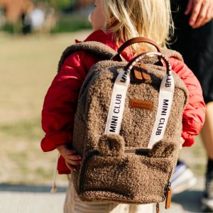 Sac à dos enfant mini club signature teddy brun doux Childhome