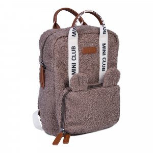 Sac à dos enfant mini club signature teddy brun doux Childhome