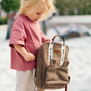 Sac à dos enfant mini club signature teddy brun doux Childhome