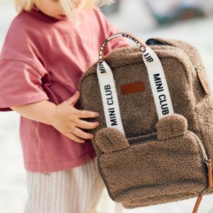 Sac à dos enfant mini club signature teddy brun doux Childhome