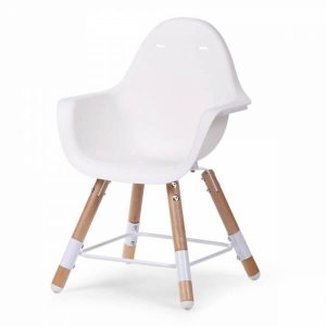 Chaise haute évolutive evolu 2 blanc + pieds longs Childhome