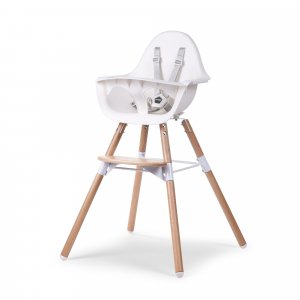 Chaise haute évolutive evolu 2 blanc + pieds longs Childhome