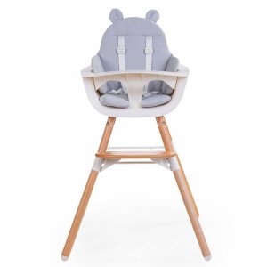 Coussin pour chaise haute déperlant gris Childhome