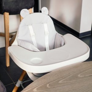 Coussin pour chaise haute déperlant gris Childhome