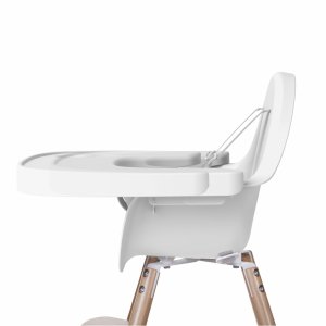 Pack chaise haute évolutive evolu 2 blanche + tablette blanche Childhome