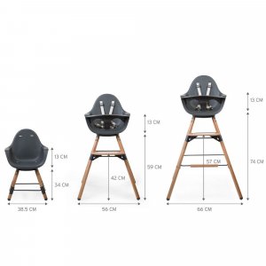 Chaise haute évolutive evolu 2 blanche Childhome