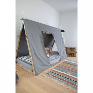 Toile de lit tipi 70 x 140 cm grise Childhome