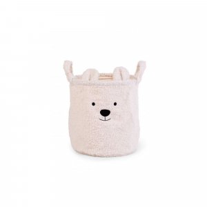 Panier de rangement teddy 30 cm écru Childhome