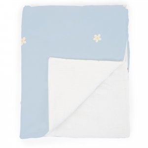 Couverture bébé 80x100cm mousseline fleur Childhome