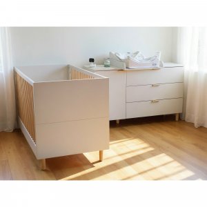 Chambre bébé duo lit 70x140 + commode à langer cosy clay Childhome