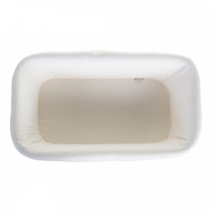 Berceau rotin rectangulaire 90x50 jersey écru + matelas Childhome