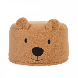 Pouf enfant teddy bear beige en bouclette - 40 cm Childhome