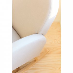 Fauteuil à bascule en lin beige Childhome