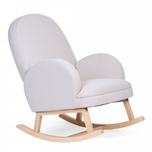 Fauteuil à bascule en lin beige Childhome