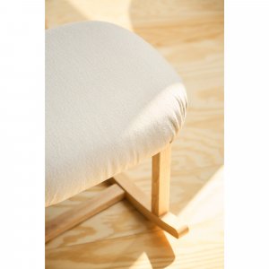 Repose-pieds à bascule en lin beige Childhome