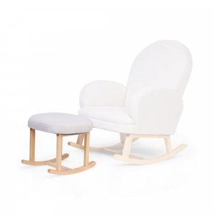 Repose-pieds à bascule en lin beige Childhome