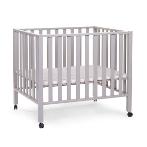 Parc bébé bois sur roulettes gris Childhome