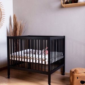 Parc bébé 97 hêtre noir - 75 x 95 cm Childhome