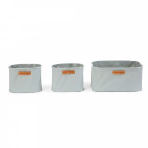 Lot de 3 paniers de rangement à suspendre gris Childhome