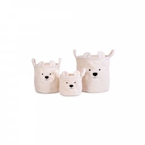 Set 3 paniers de rangement teddy Childhome