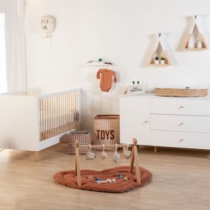 Panier à langer avec matelas 70x50cm sea grass Childhome