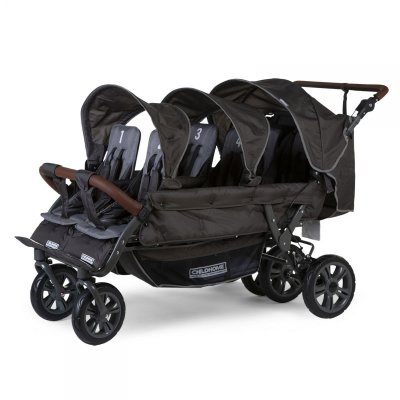 Poussette multiplaces 6 enfants noir