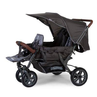 Poussette quadruple gris anthracite de Childhome sur allobébé