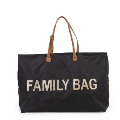 Sac à langer family bag noir et or