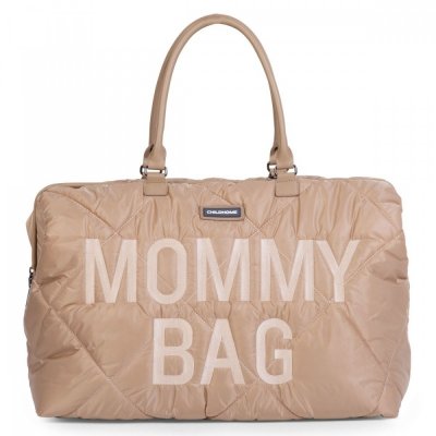 Sac à langer mommy bag matelassé beige