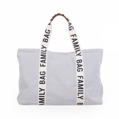 Sac à langer family bag signature canvas gris
