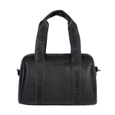 Sac à langer mommy club signature simili cuir noir
