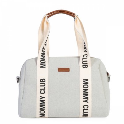 Sac à langer mommy club signature canvas écru