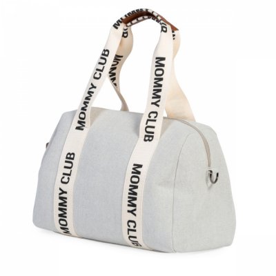 Sac à langer mommy club signature canvas écru