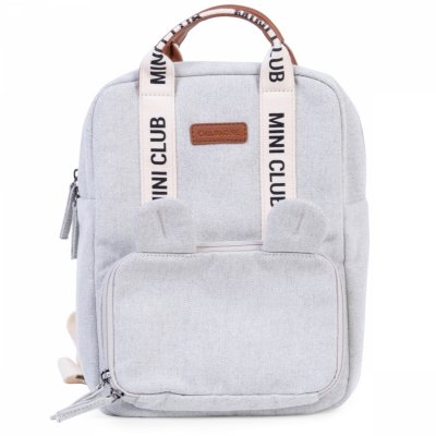 Sac à dos enfant mini club signature canvas off white