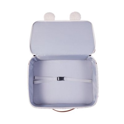 Valise enfant mini traveller teddy écru