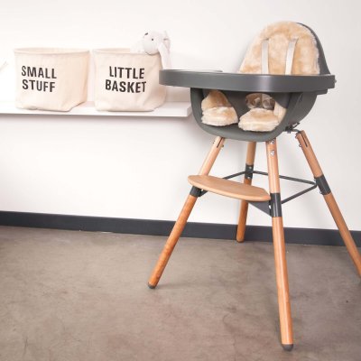 Chaise haute évolutive evolu 2 gris anthracite