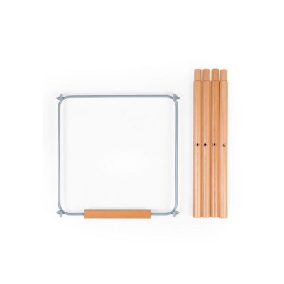 CHILDHOME Pieds longs pour chaise evolu + repose pieds bois menthe