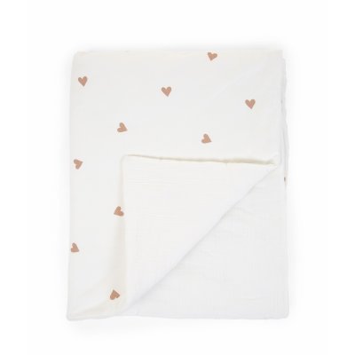 Couverture bébé coeurs 80 x 100 cm