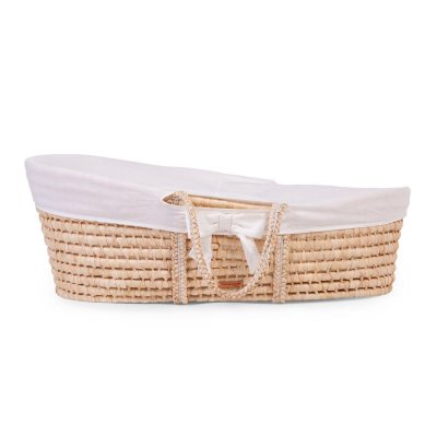 Couffin panier moise natural + matelas + habillage jersey écru