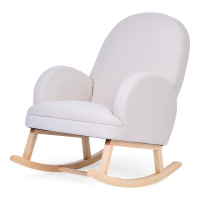 Fauteuil à bascule en lin beige