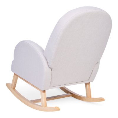 Fauteuil à bascule en lin beige