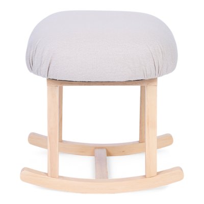 Repose-pieds à bascule en lin beige