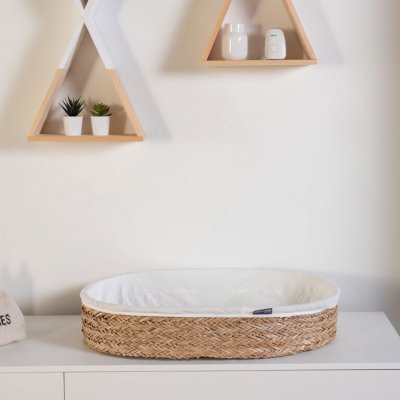 Panier à langer avec matelas 70x50cm sea grass