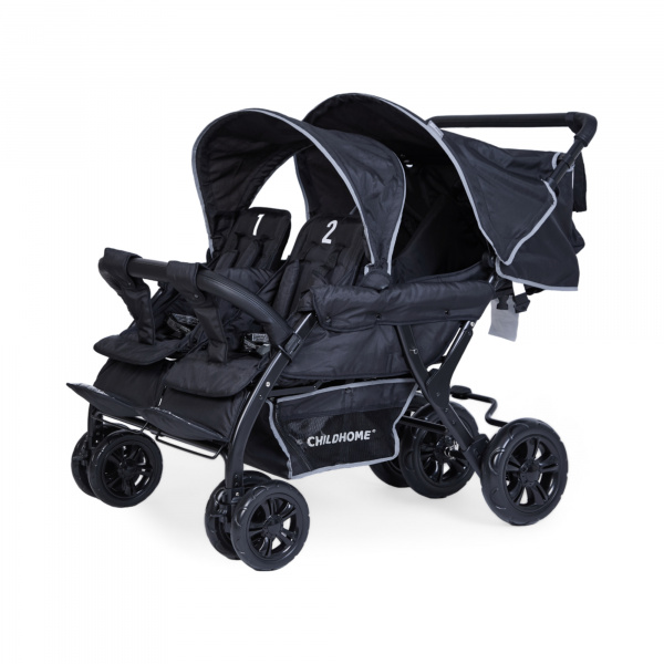 Poussette multiples quadruple noir Childhome