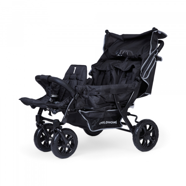 Poussette multiplaces triplet noir Childhome