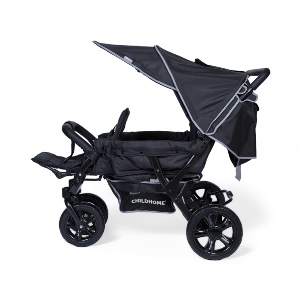 Poussette multiplaces triplet noir Childhome