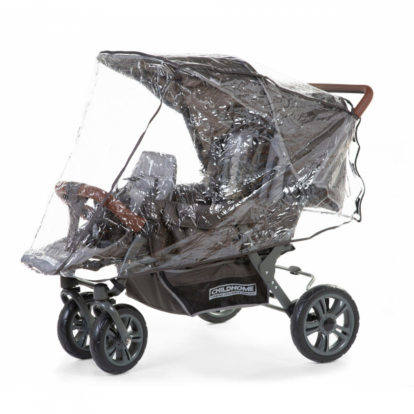 Housse de pluie poussette pour poussette triplet Childhome